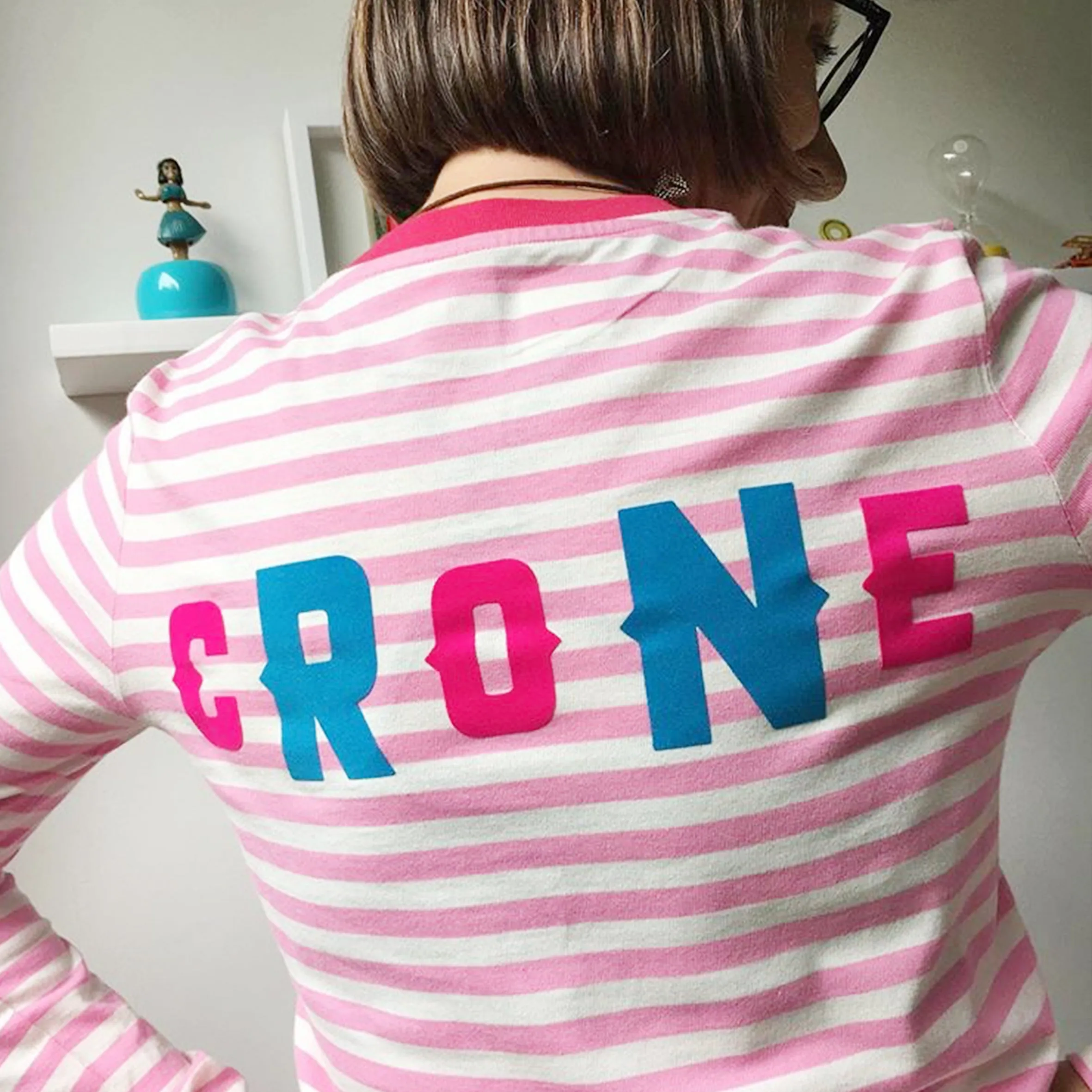 'Crone' ladies slogan t shirt for fabulous old bats