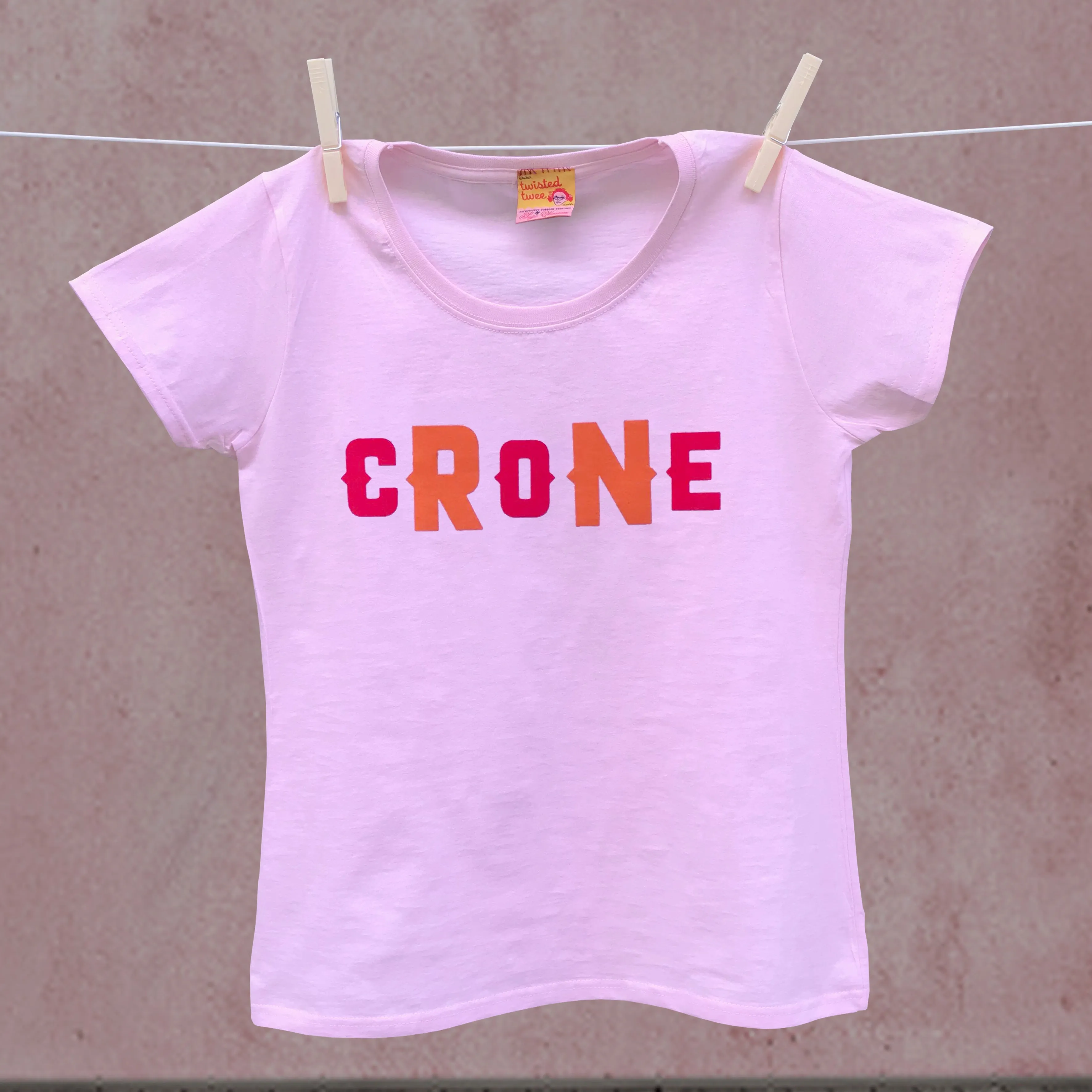 'Crone' ladies slogan t shirt for fabulous old bats