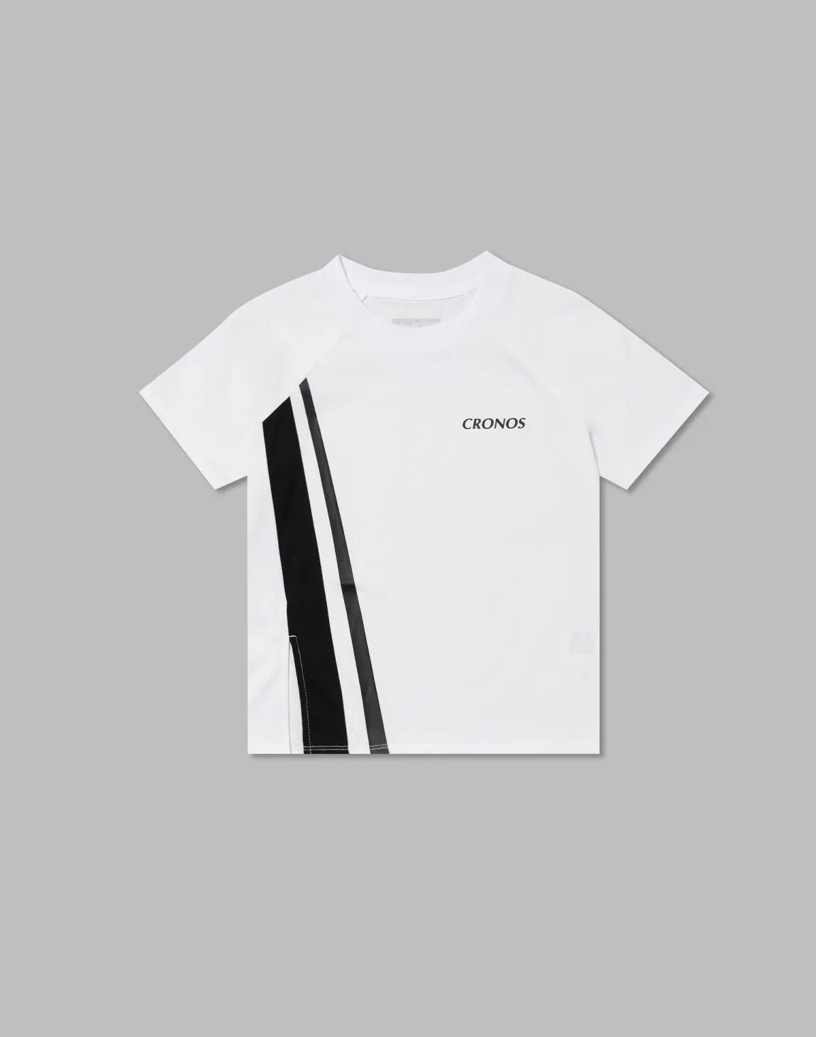 CRONOS WOMEN FRONT SLIT T-SHIRTS【WHITE】