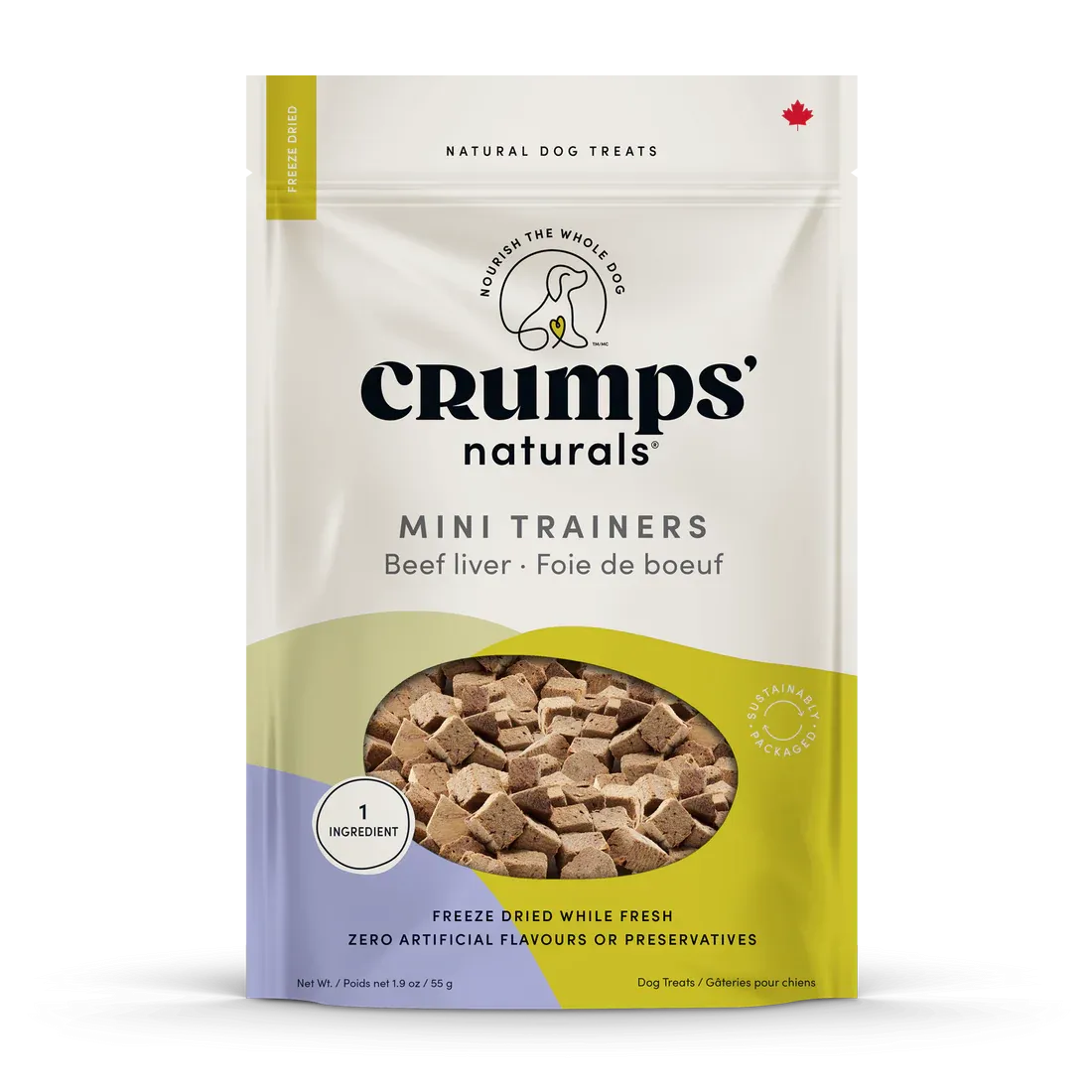 Crumps Mini Trainers Freeze Dried Beef Liver Dog Treats