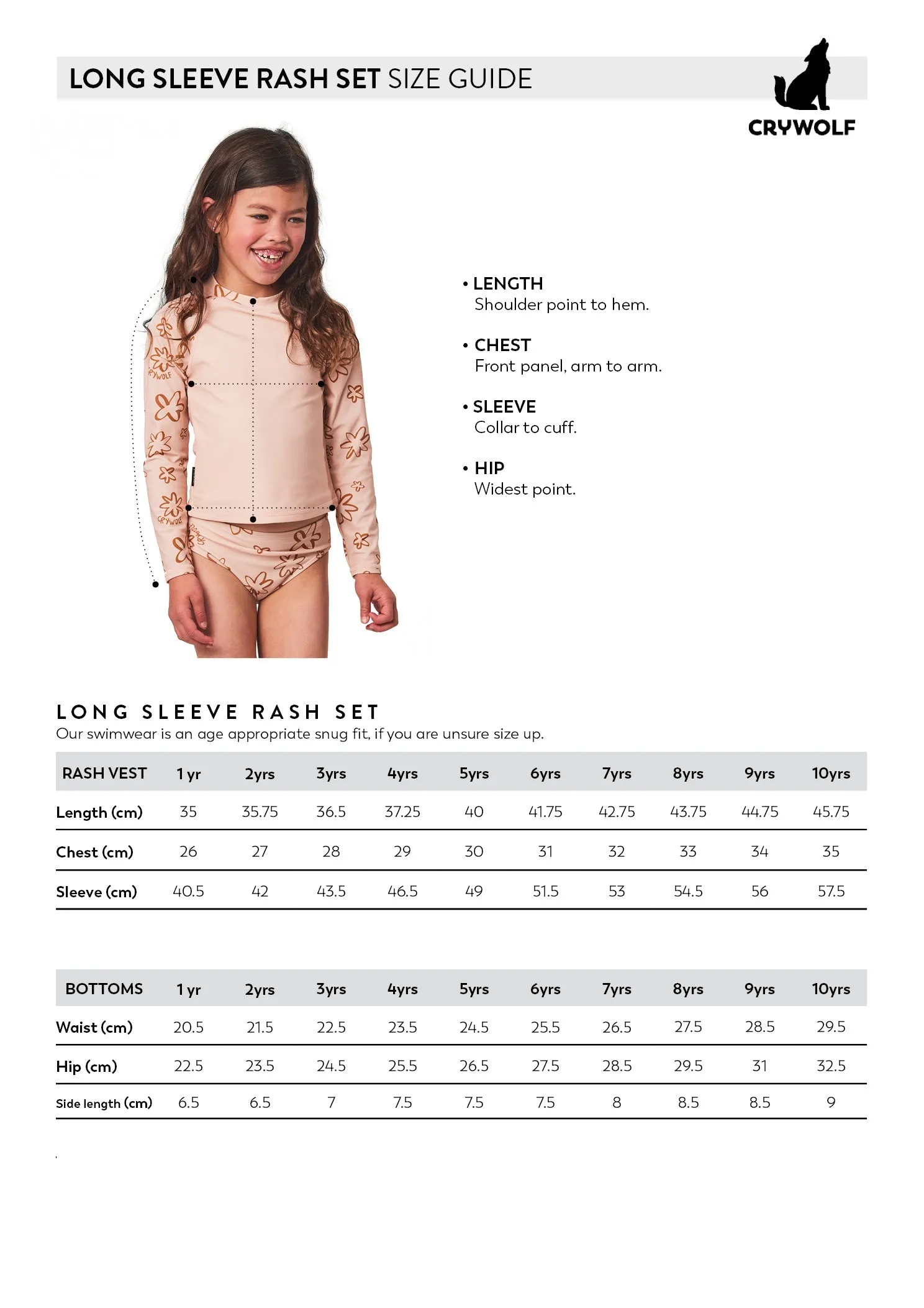 CRYWOLF LONG SLEEVE RASH SET SUNSEEKER