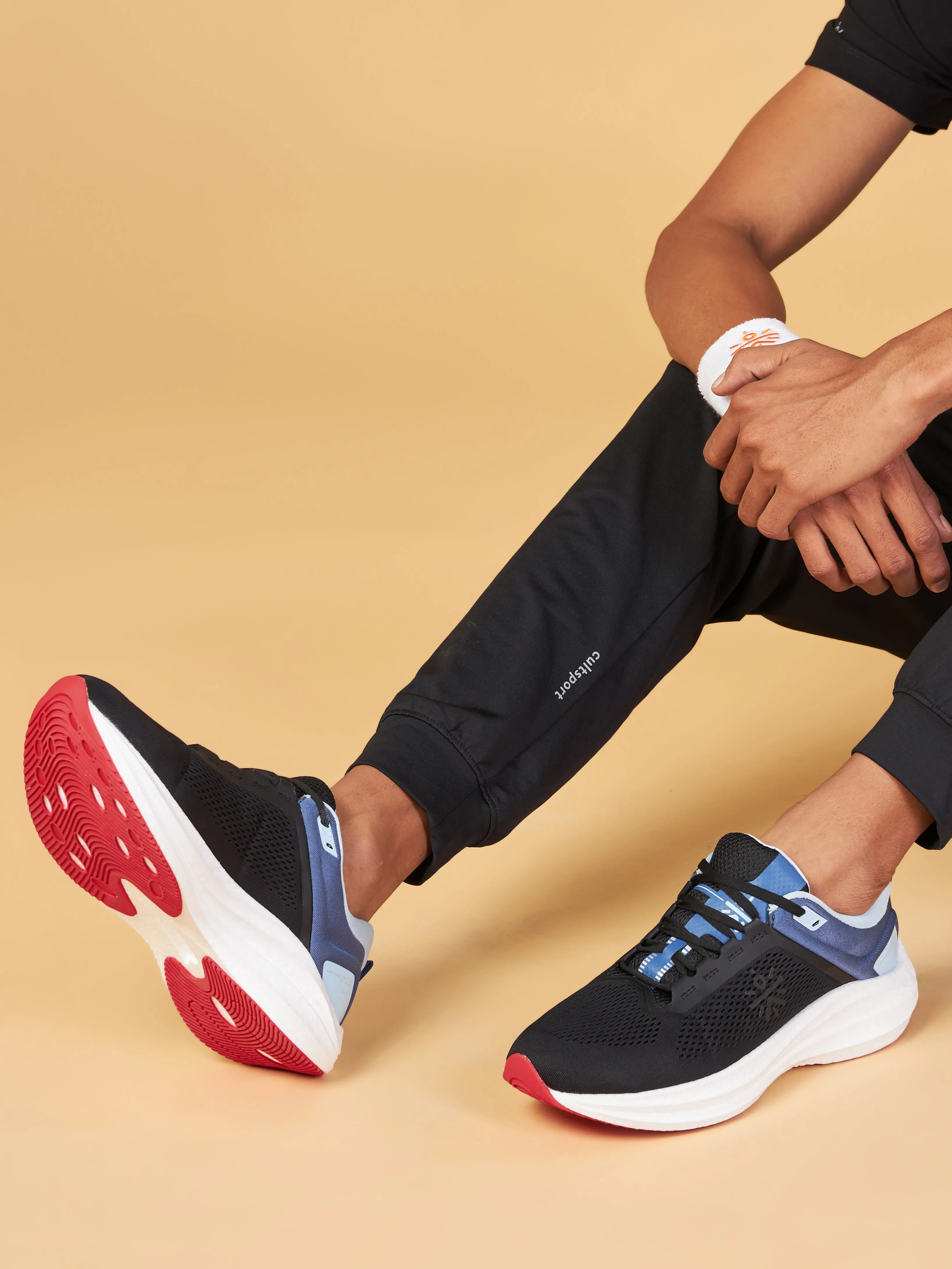 cult Versa Pulse Men Running Shoes - Black/Blue