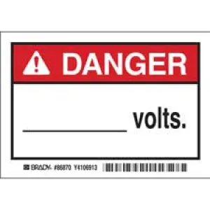 DANGER  VOLTS Labels