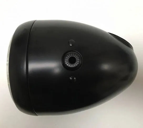 DAYTONA 5.75" VINTAGE HEADLIGHT WITH GAUGE HOLE BLACK