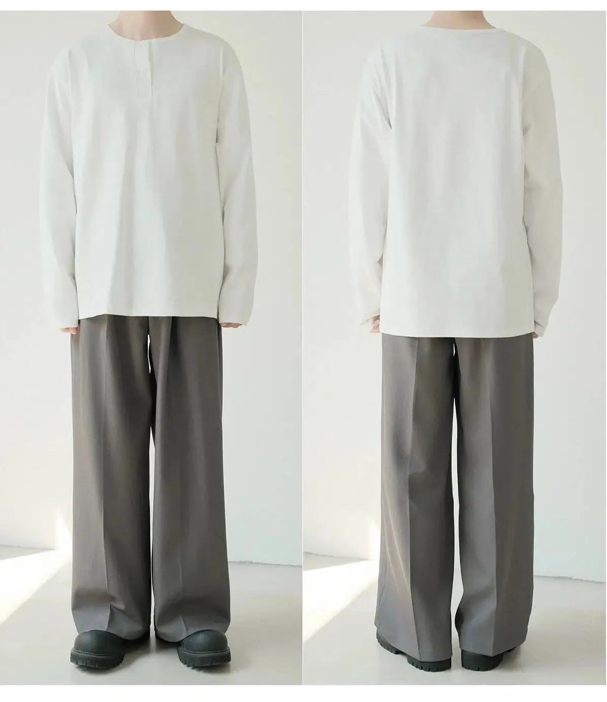 Dazionsed Long-Sleeve Henley Pullover