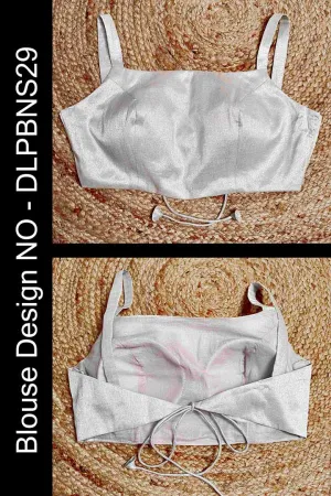 Dazzling Diva Silver Strappy Blouse