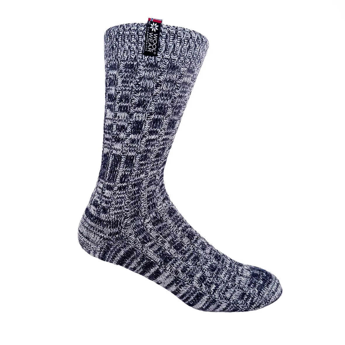 Denmark Mens Wool Socks 2-pack Gift Box, Light Blue-Navy Blue