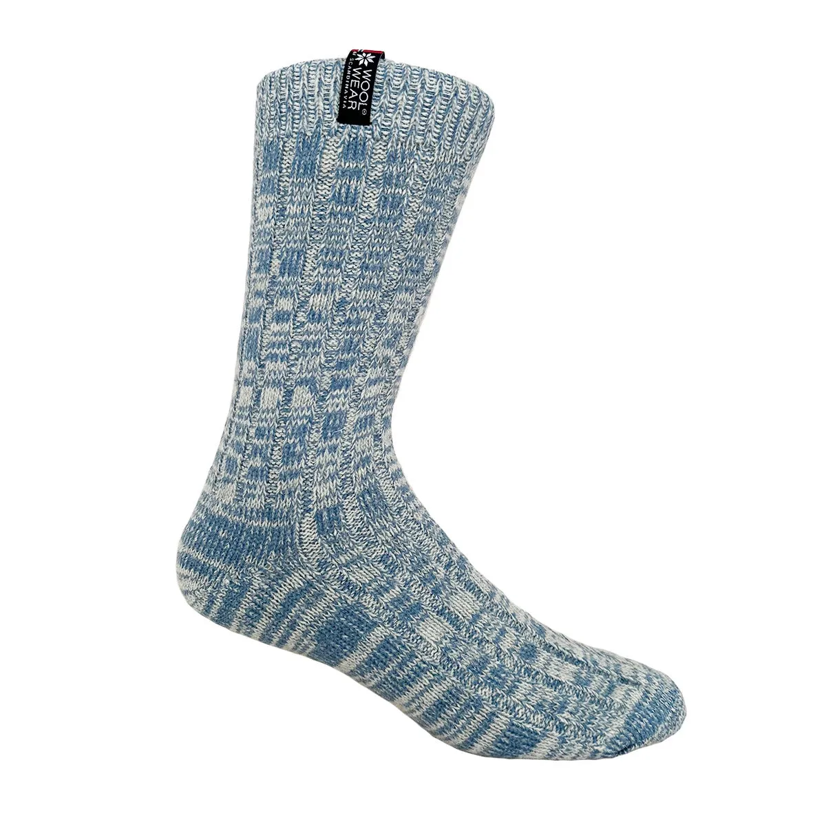 Denmark Mens Wool Socks 2-pack Gift Box, Light Blue-Navy Blue