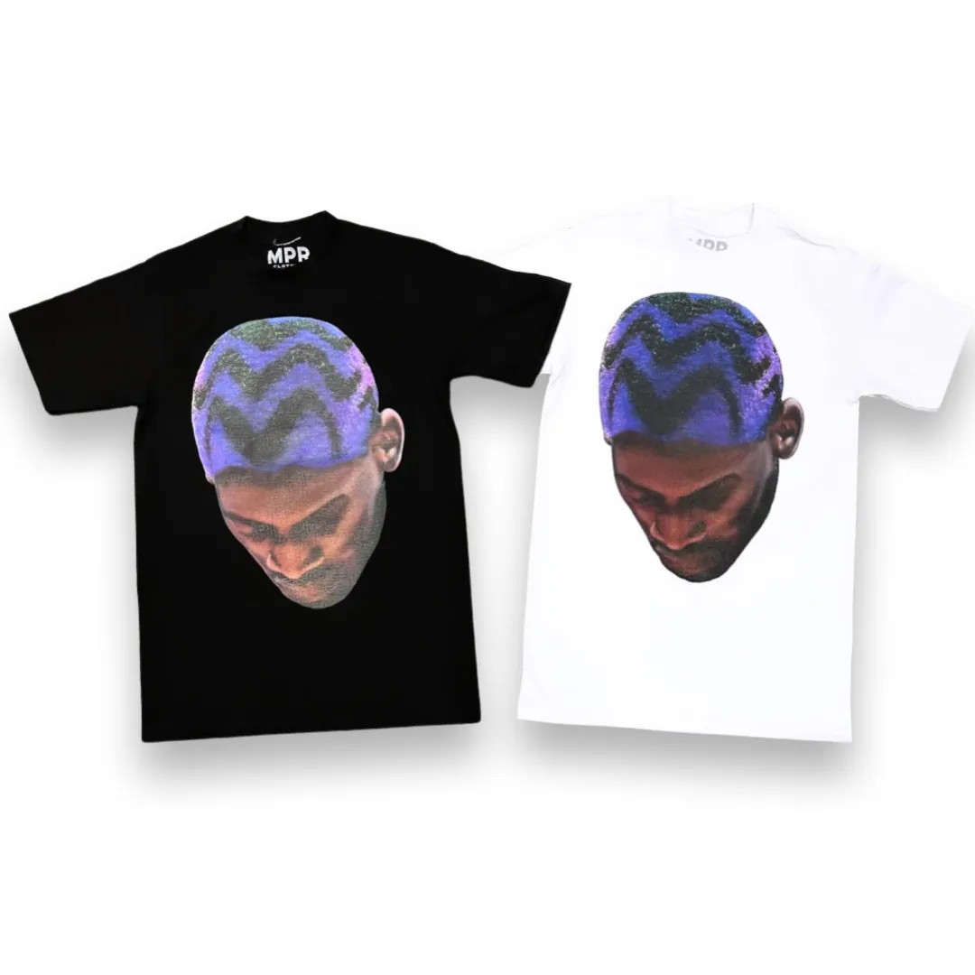 Dennis Rodman Blue Hair Black Oversized T-shirt