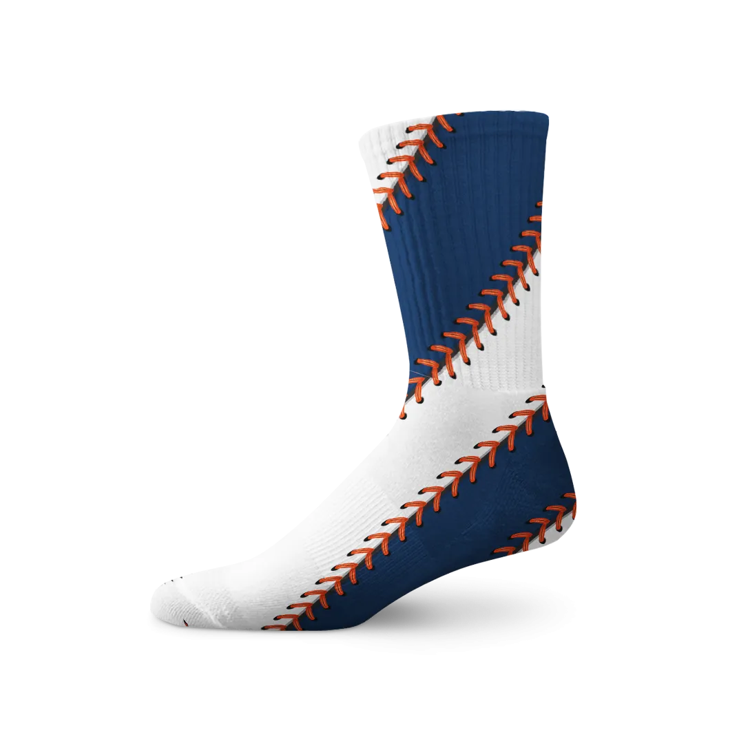 Detroit Ball Stitch Crew Socks