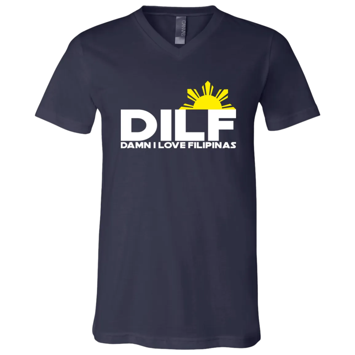 DILF Damn I Love Filipinas Unisex Jersey V-Neck T-Shirt