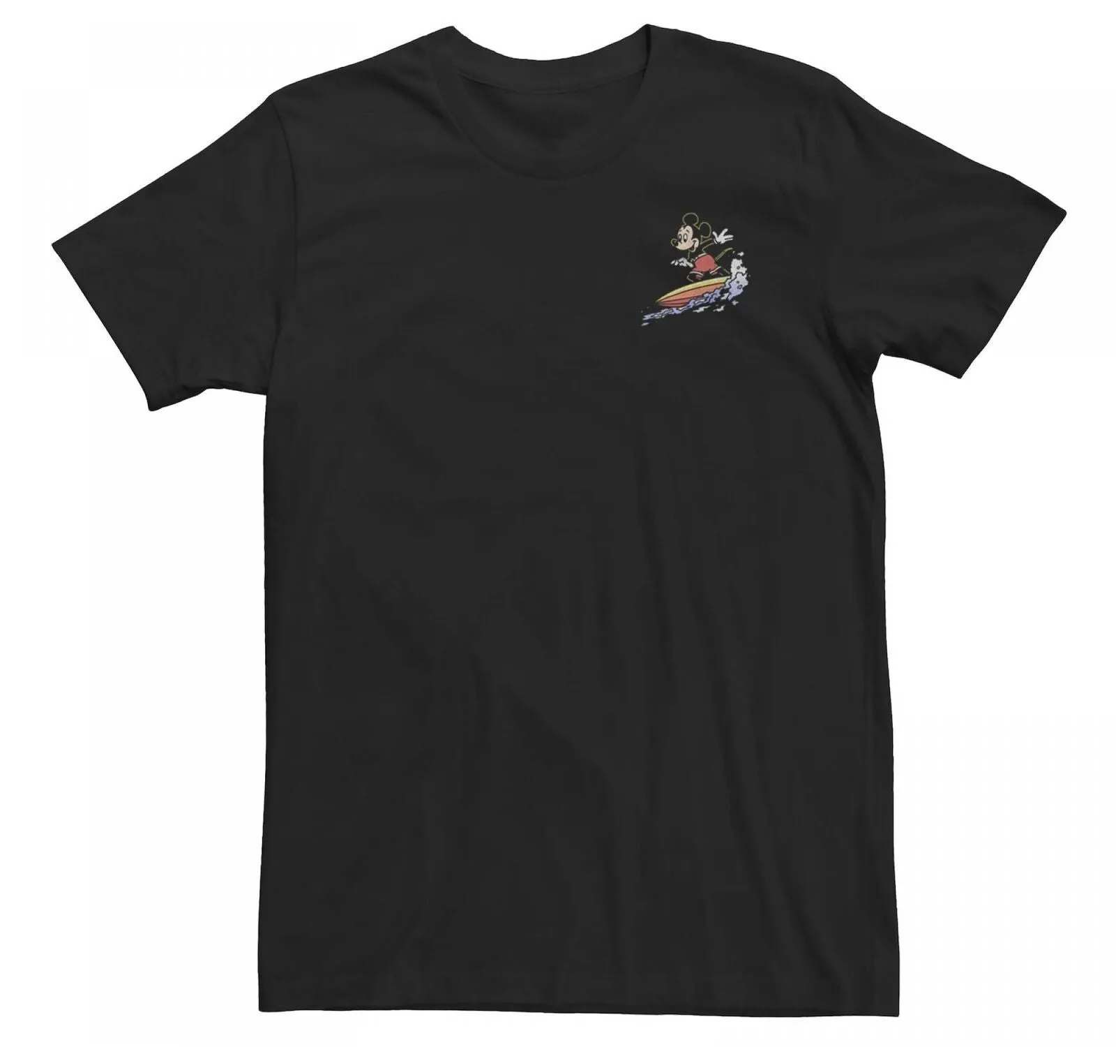 Disney Big Classic Mickey SURF Mens Tops Short Sleeve Tee Shirt Black 3XL Tall