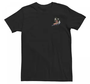 Disney Big Classic Mickey SURF Mens Tops Short Sleeve Tee Shirt Black 3XL Tall