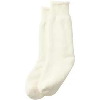 Double Face Crew Socks, Ivory