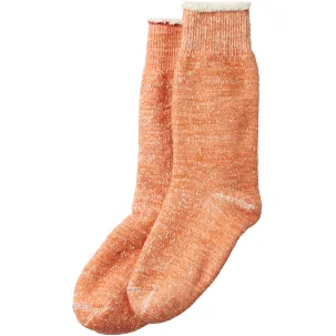 Double Face Crew Socks, Orange