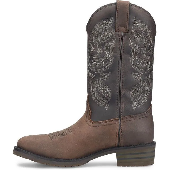 Double H Men's Tascosa 12" R Toe Waterproof Western Classic Boot -Brown- DH4158