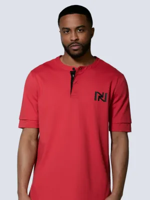 Double Sleeve Henley Shirt
