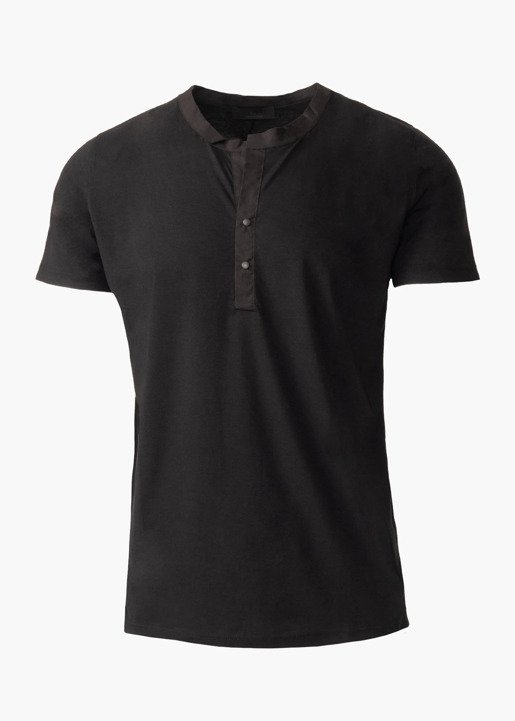 DOUBLE-SNAP HENLEY T-SHIRT
