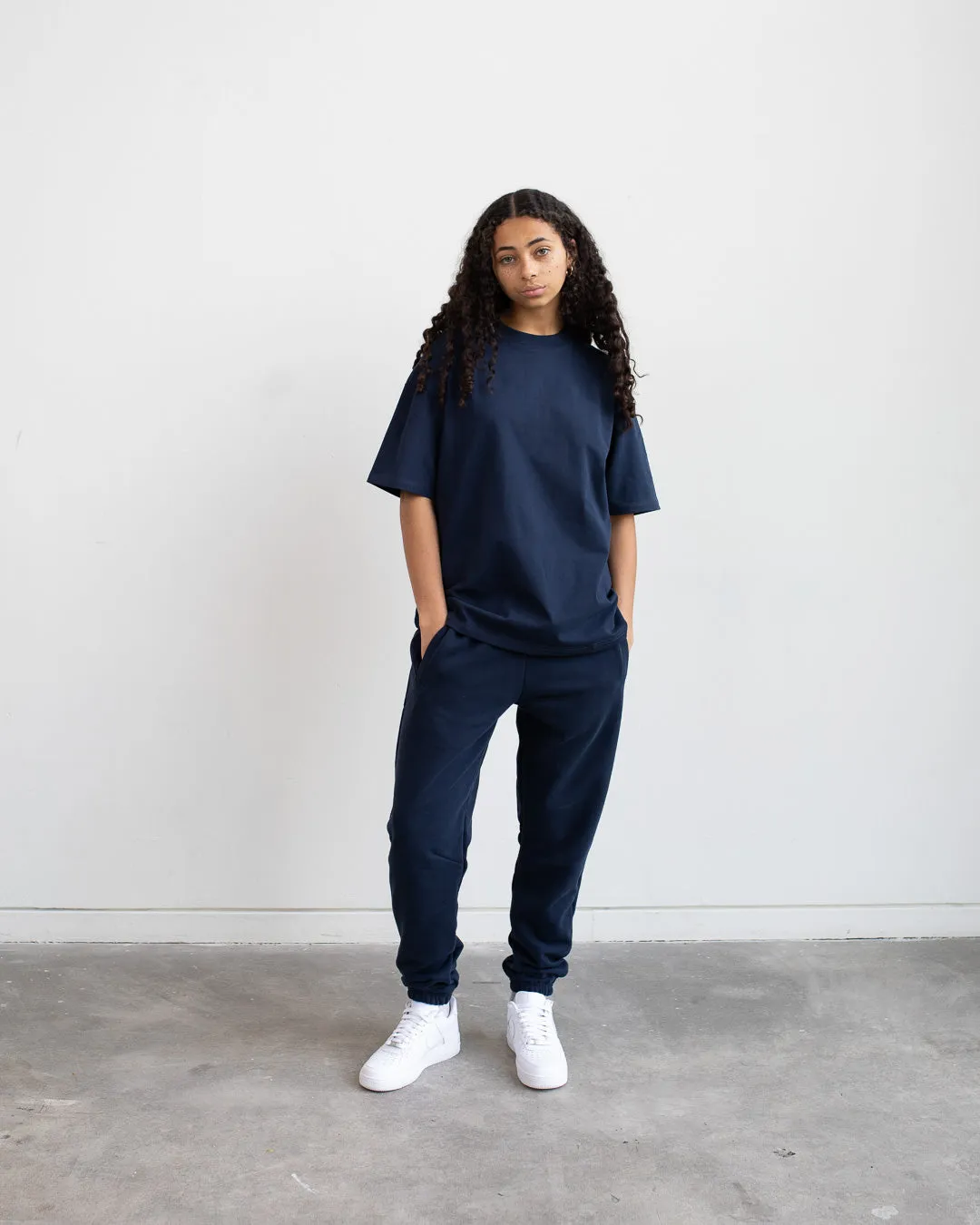 Drop Shoulder T-Shirt - Navy