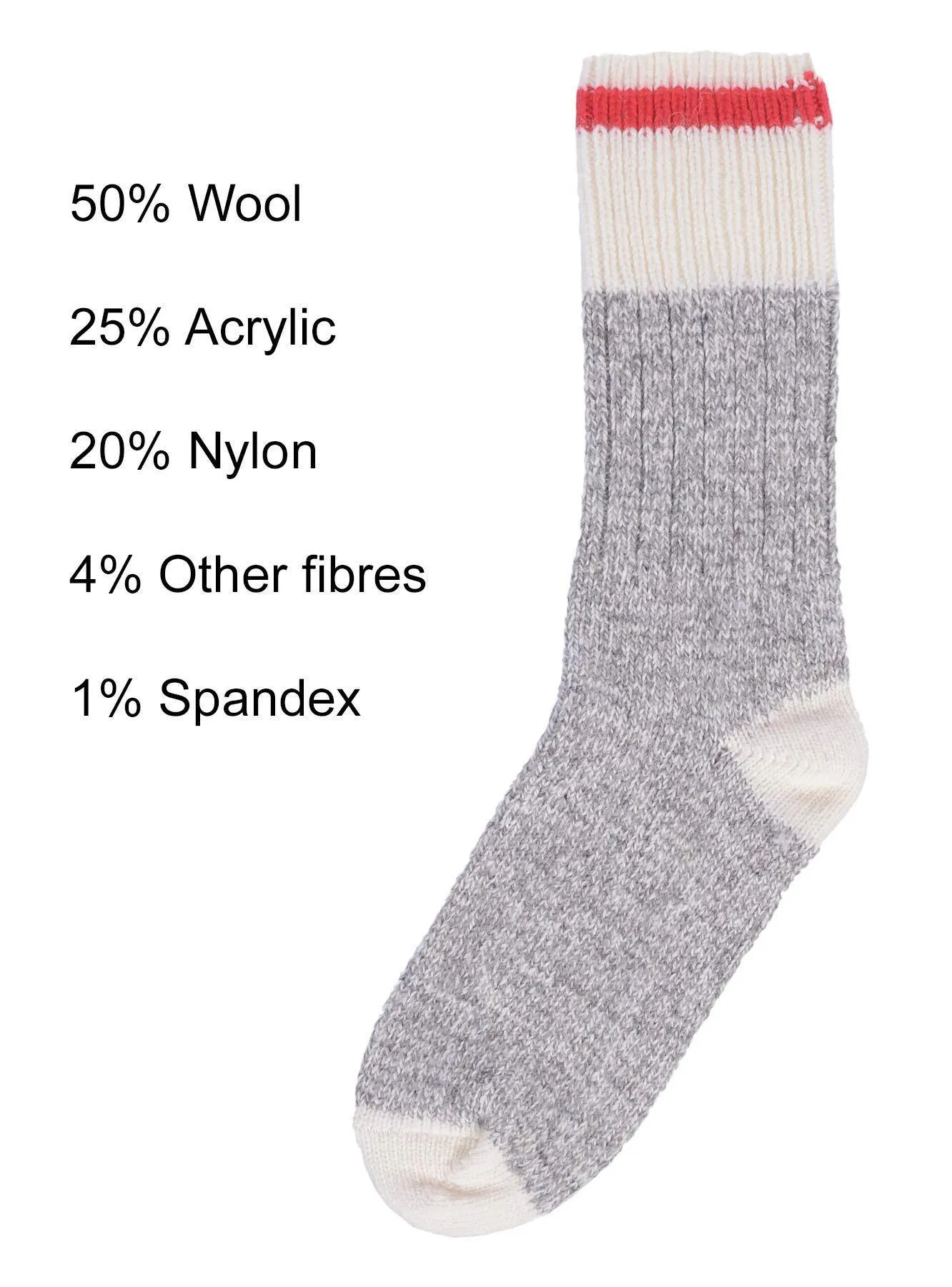Duray Work Classic Grey/Red (3 Pack)
