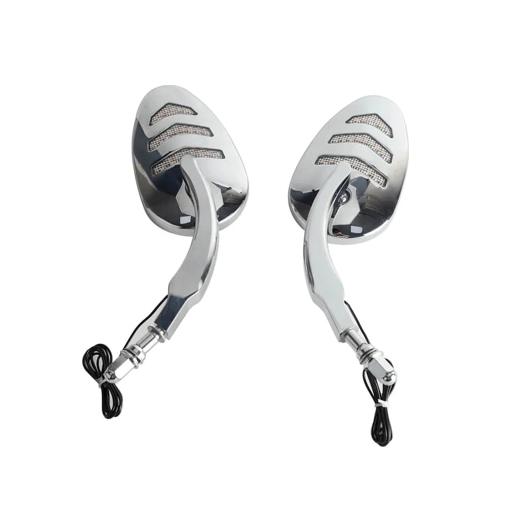 Eagle Lights SIGNALSIGHT LED Mirror with Sequential Turn Signals for Harley Davidson Softail, Dyna and Touring Models - Pair