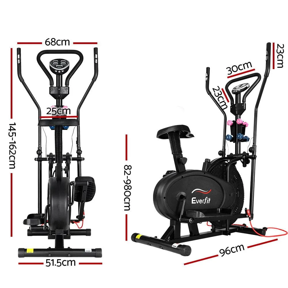EFit Exercise Bike 6 in 1 Elliptical Cross Trainer Home Gym Indoor Cardio - ONLINE ONLY