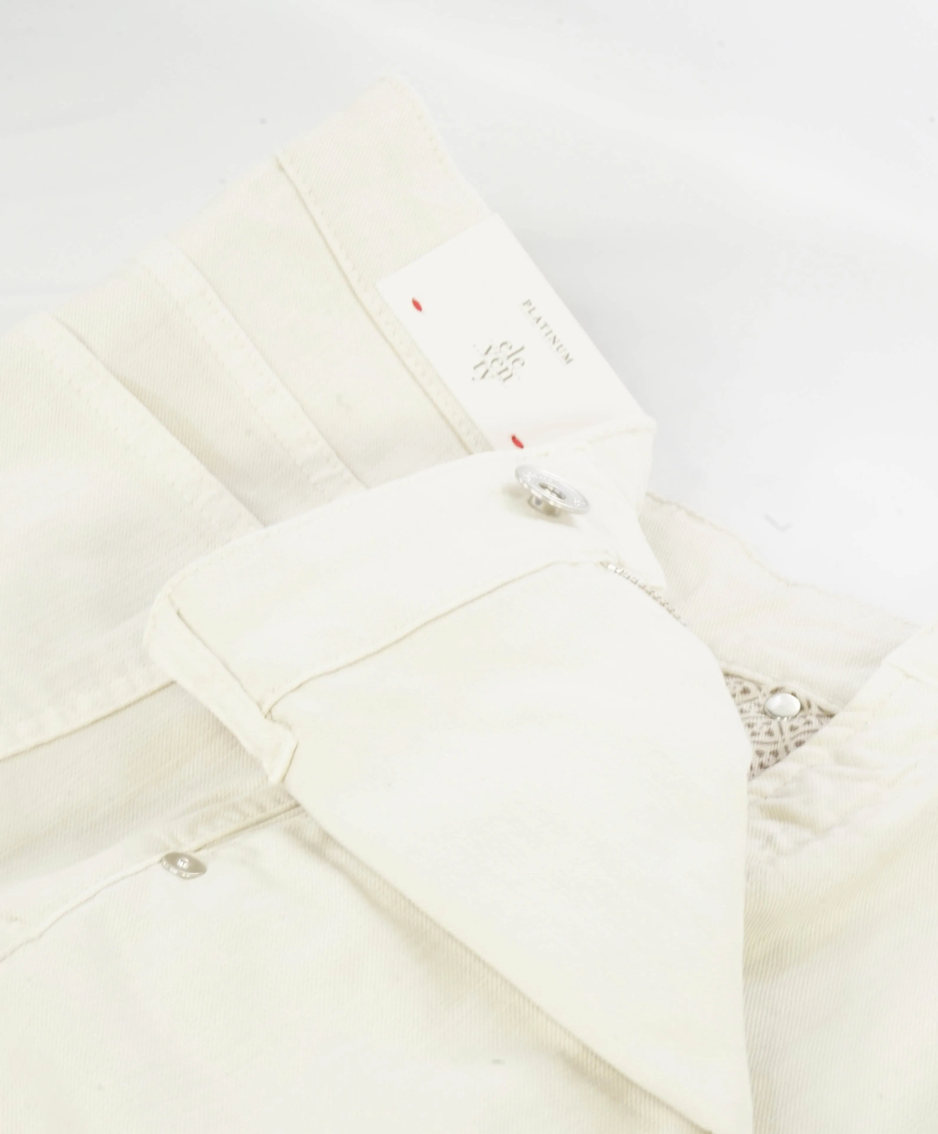 ELEVENTY - 5-Pocket Neutral Beige Chino Twill Cotton Pants - 38W