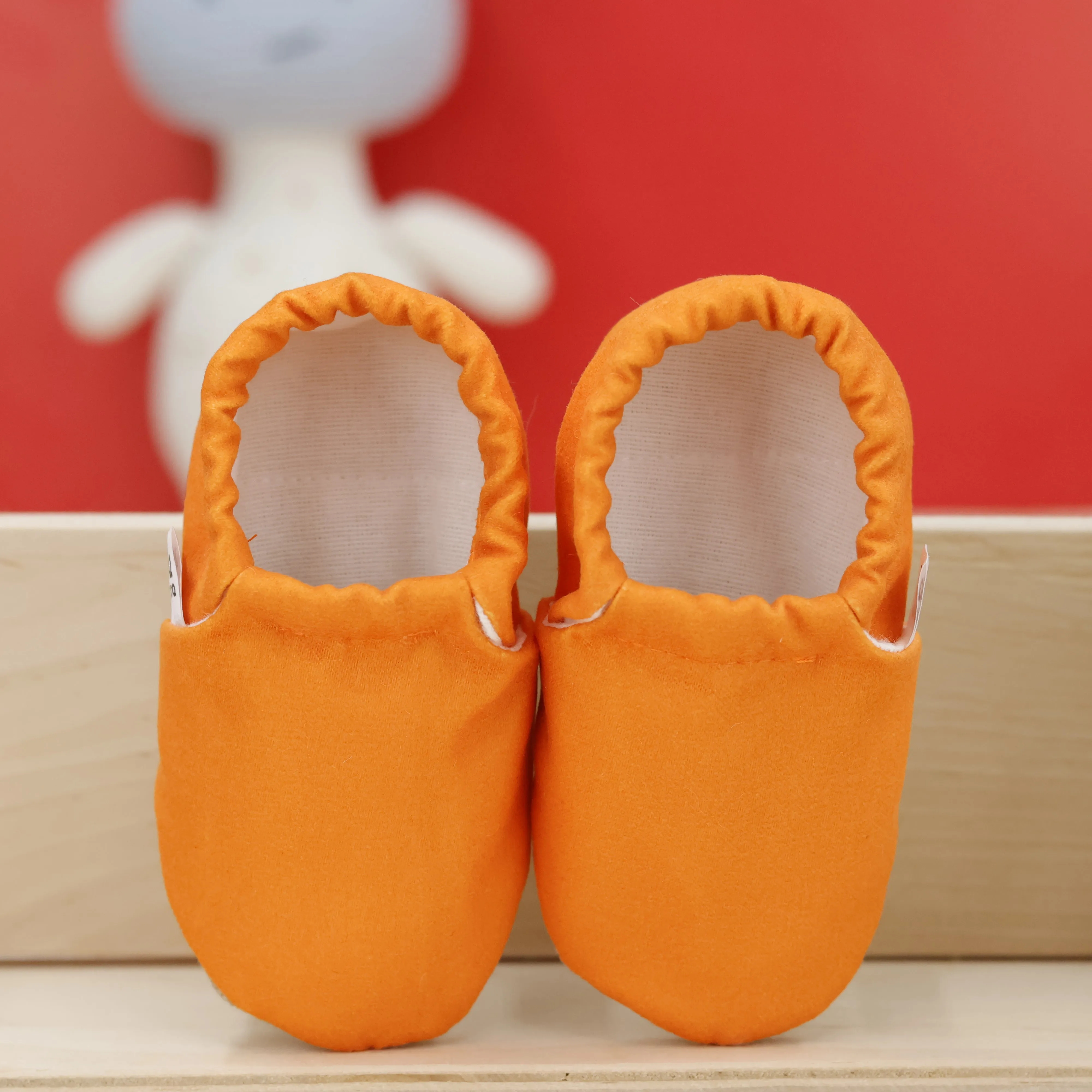 Ella Bonna Baby Moccasins, Slippers, Orange