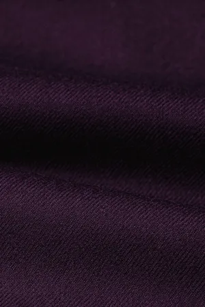 English Dark Purple Flannel Trousers