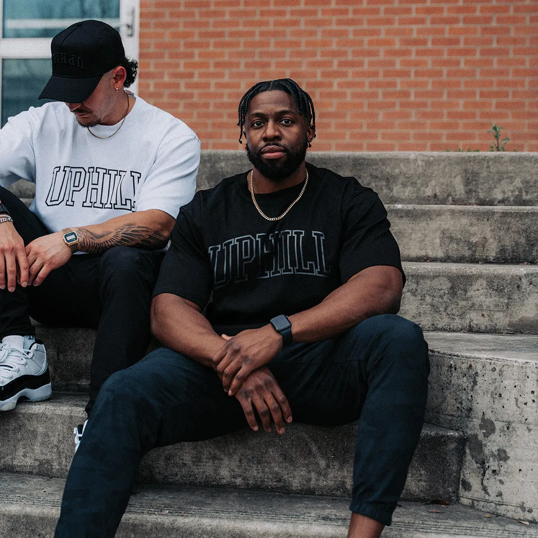 Essential UPHILL Oversized Tee - Shadow Black