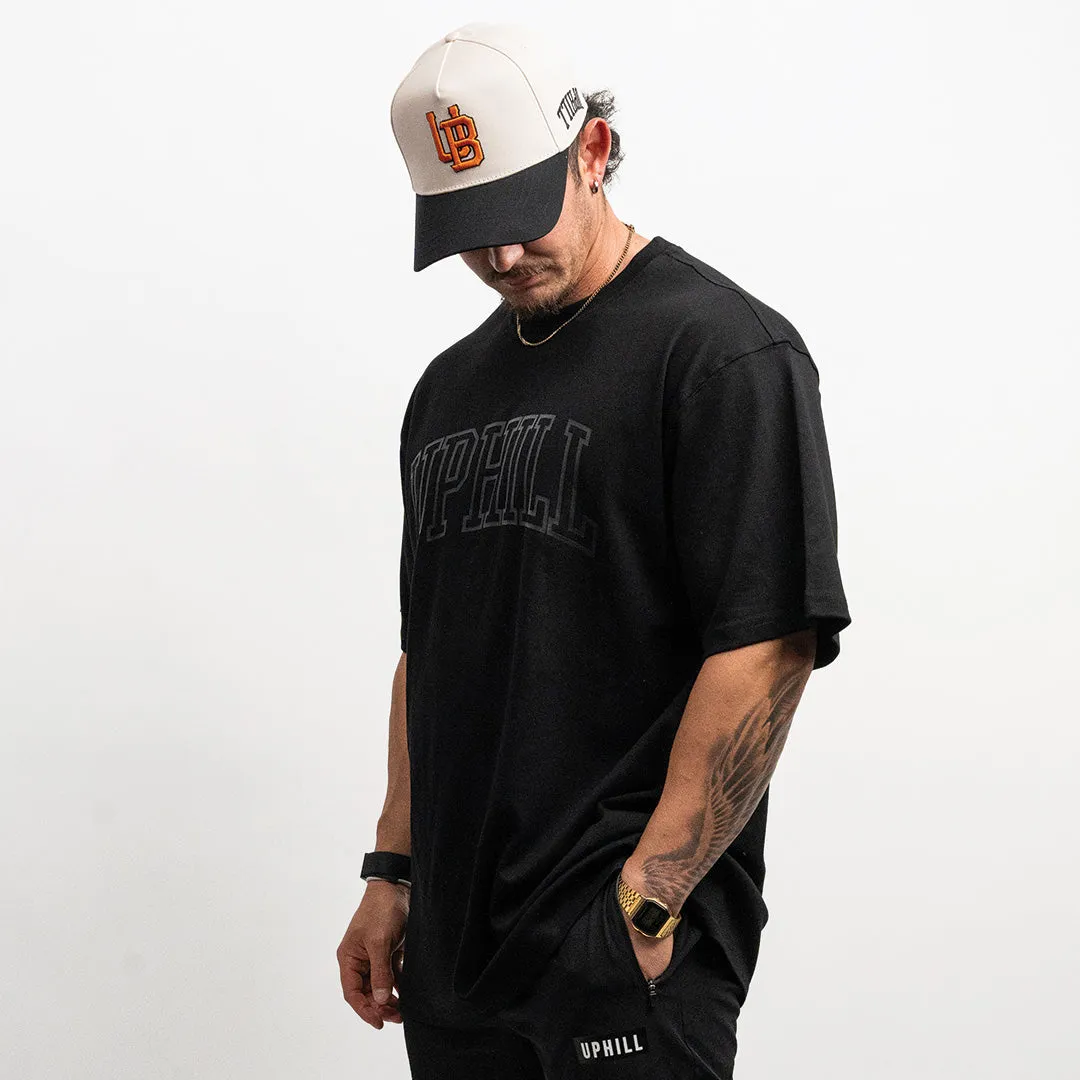 Essential UPHILL Oversized Tee - Shadow Black