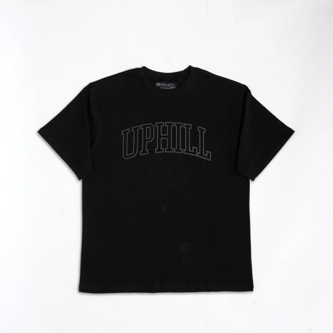 Essential UPHILL Oversized Tee - Shadow Black