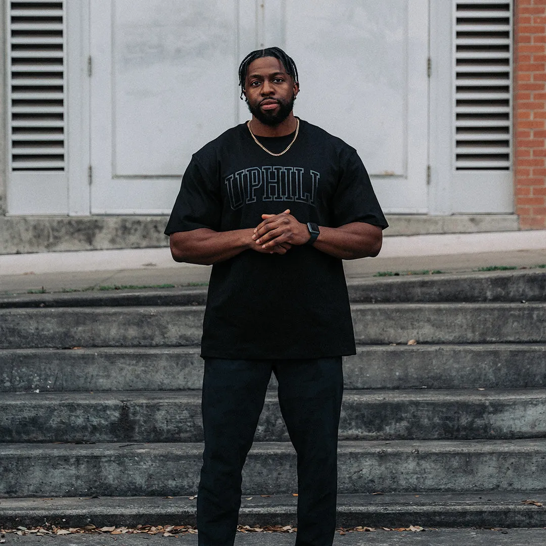 Essential UPHILL Oversized Tee - Shadow Black