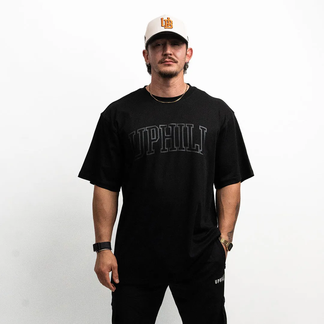 Essential UPHILL Oversized Tee - Shadow Black