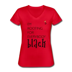 Everybody Black -Women's V-Neck T-Shirt