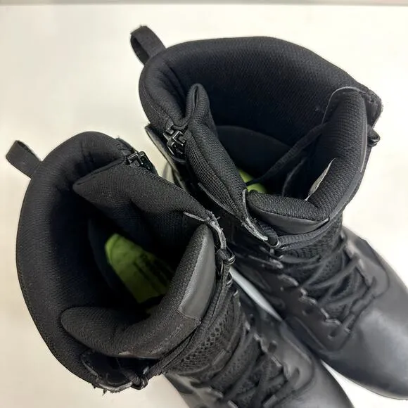 EXCELLENT Reebok Sublite Cushion Tactical Black Work Boot RB8806 Side Zipper 12