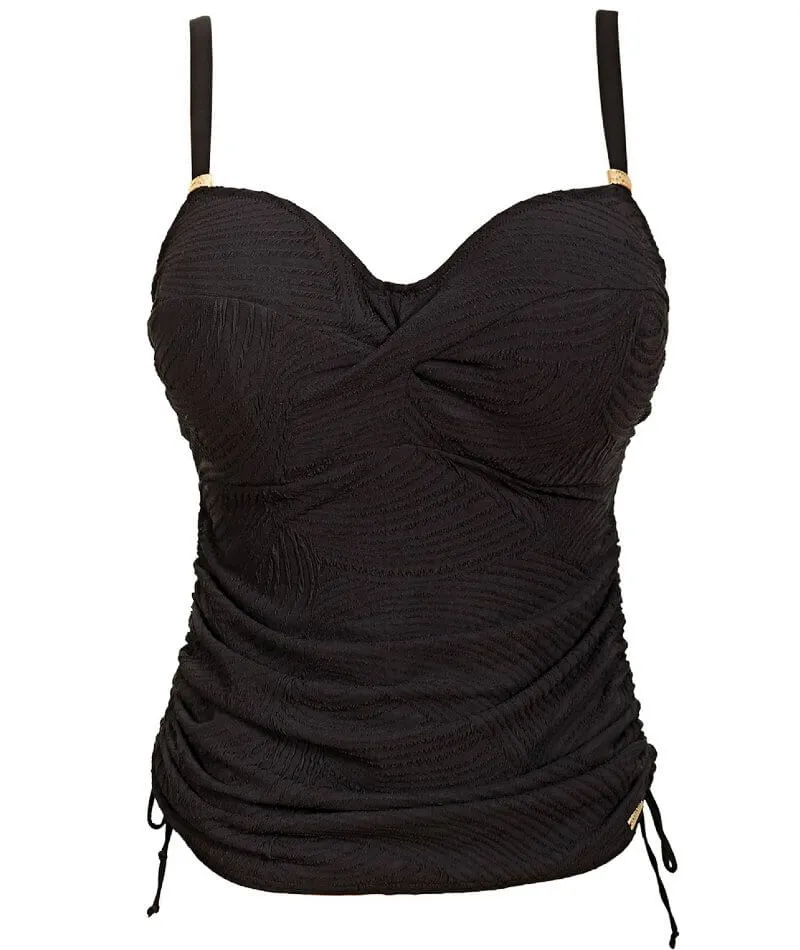 Fantasie Swim Ottawa Underwired Twist Front Tankini Top - Black