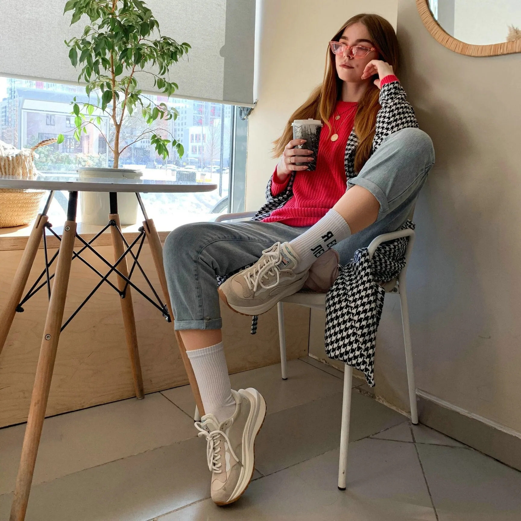 Fashion Women Genuine Leather Sneakers Mixed Platform