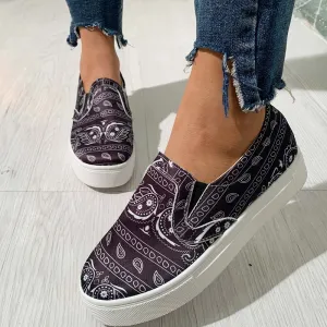 Fashionable Roman Style Pattern Flat Sneakers