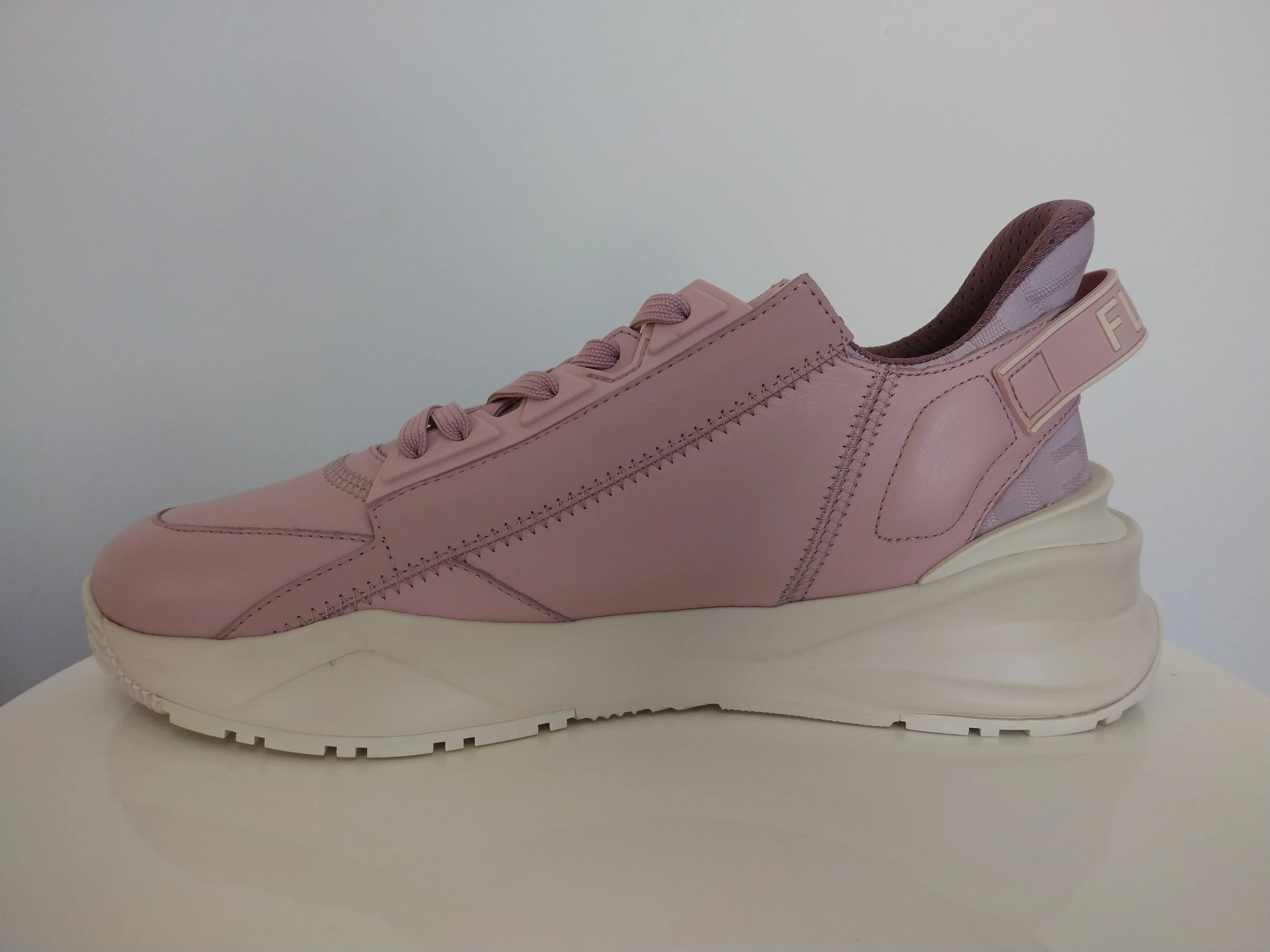 Fendi Pink Flow Sneaker - Leather Low-Top