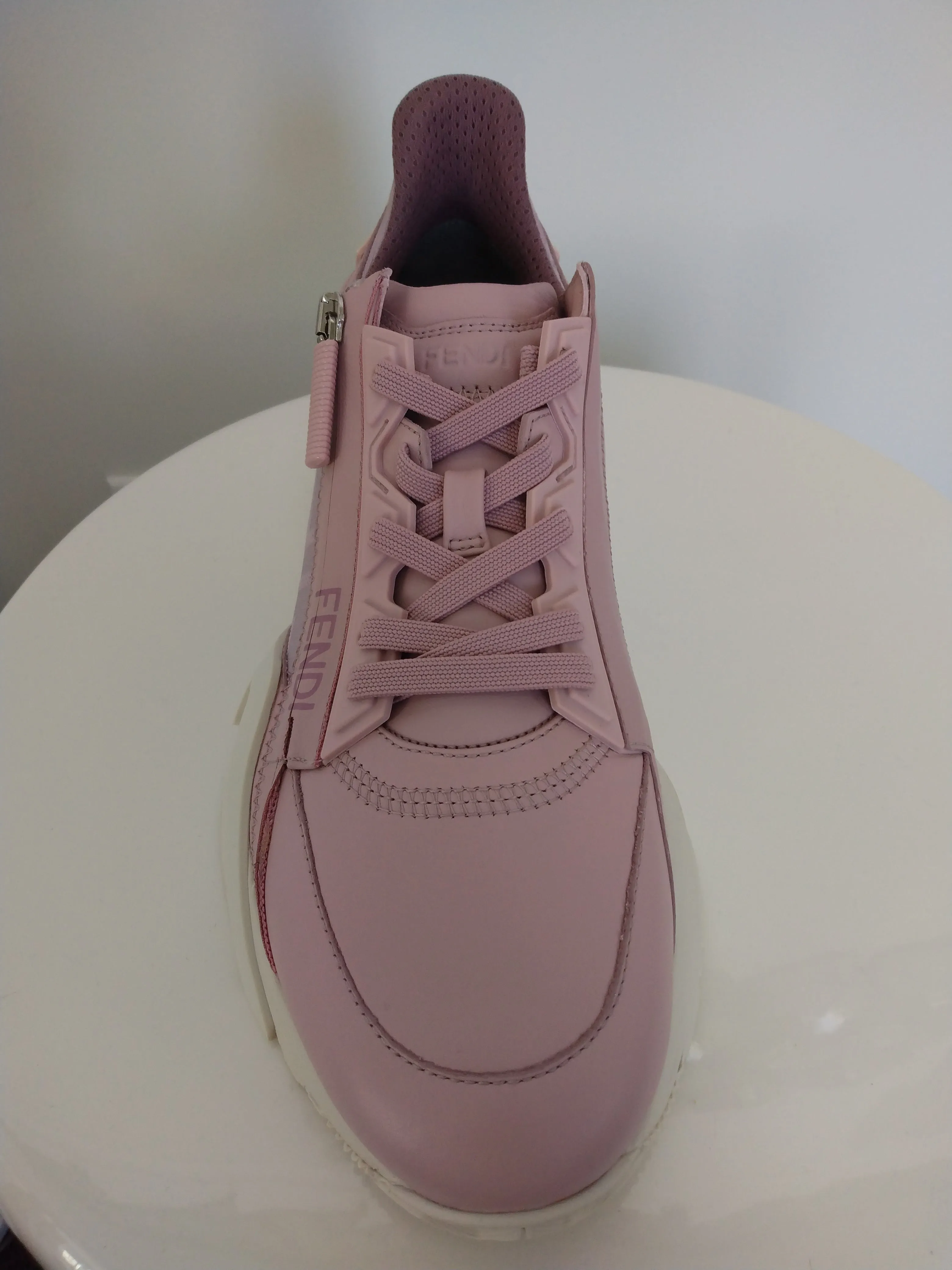 Fendi Pink Flow Sneaker - Leather Low-Top