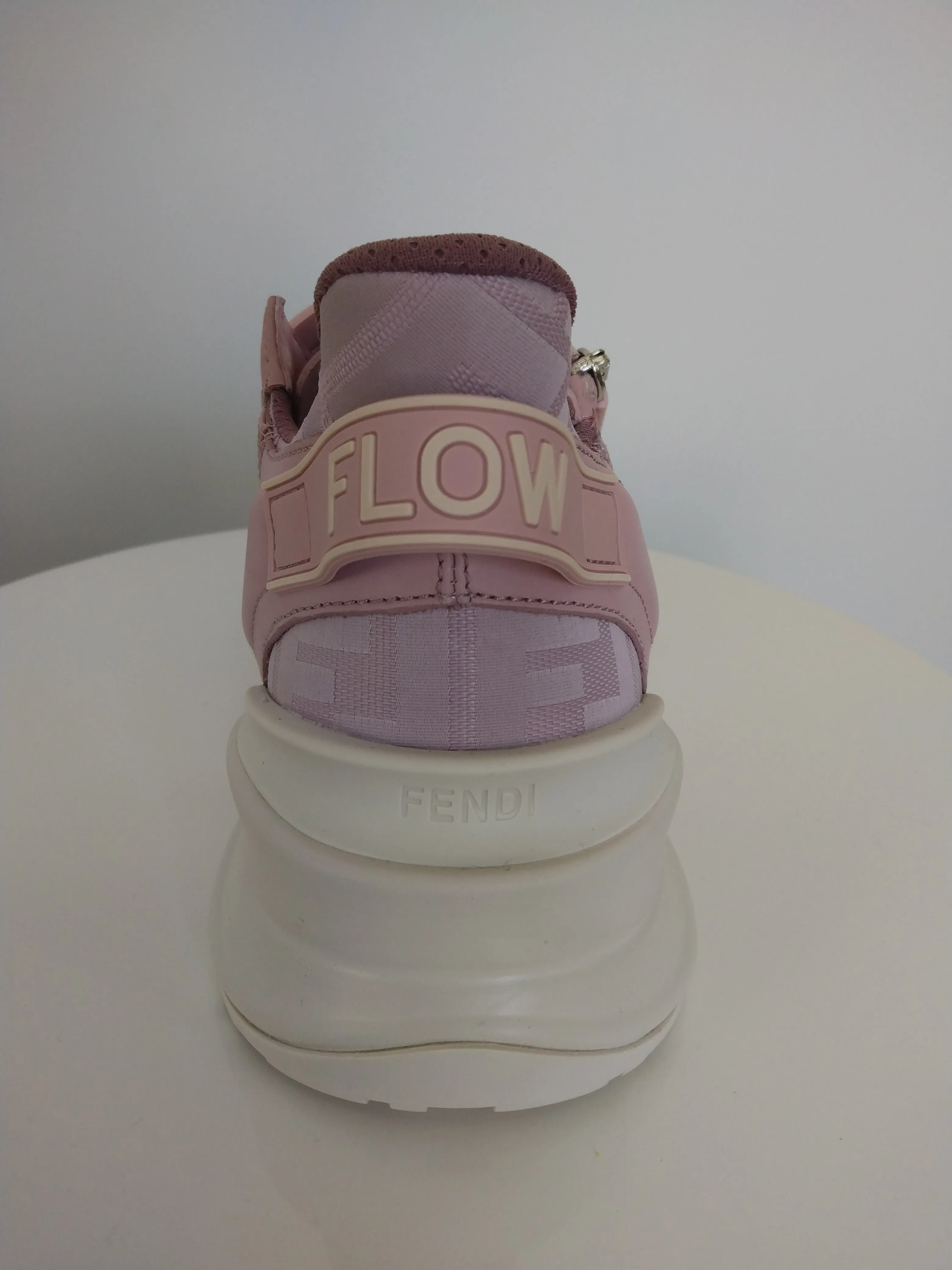Fendi Pink Flow Sneaker - Leather Low-Top