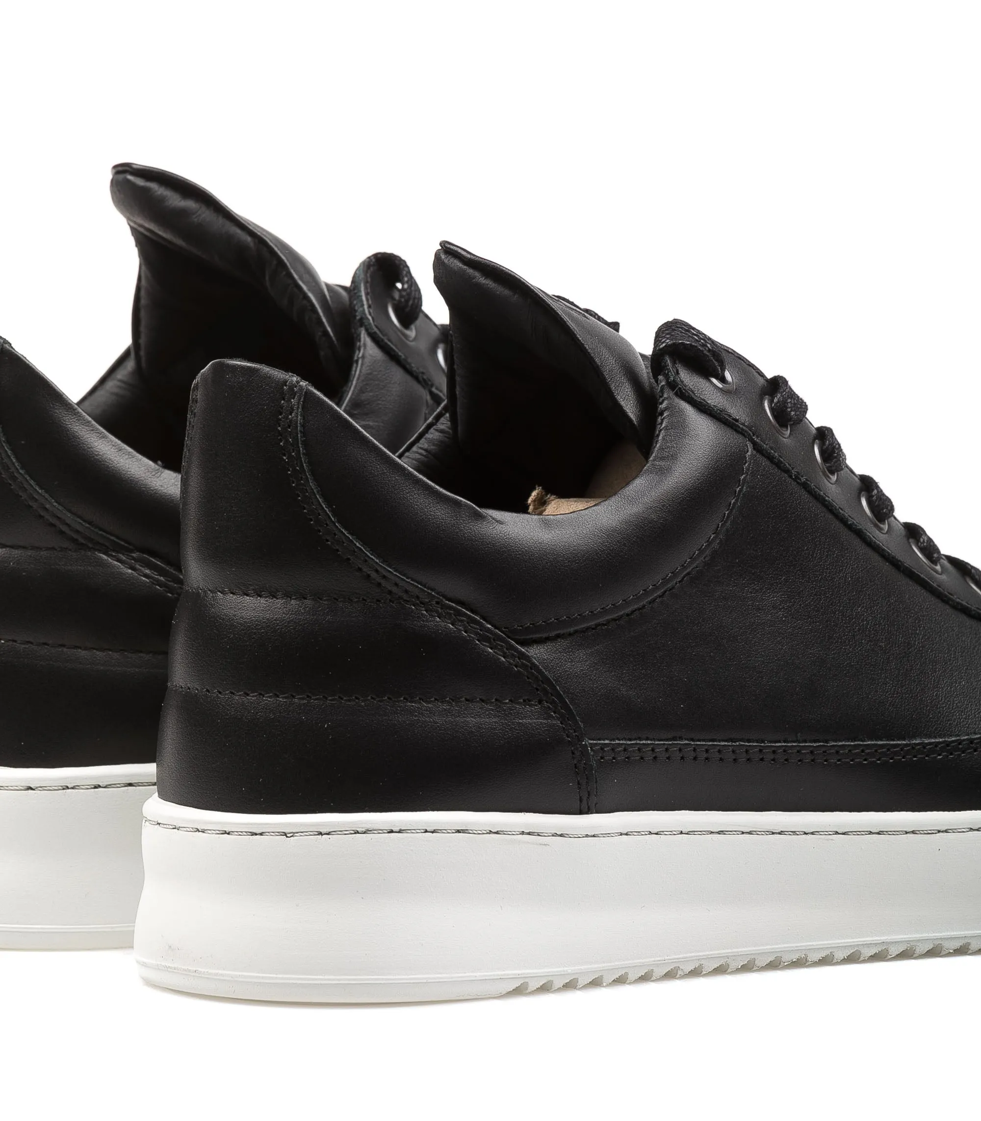 Filling Pieces Low Top Ripple Nappa Black Nero Uomo