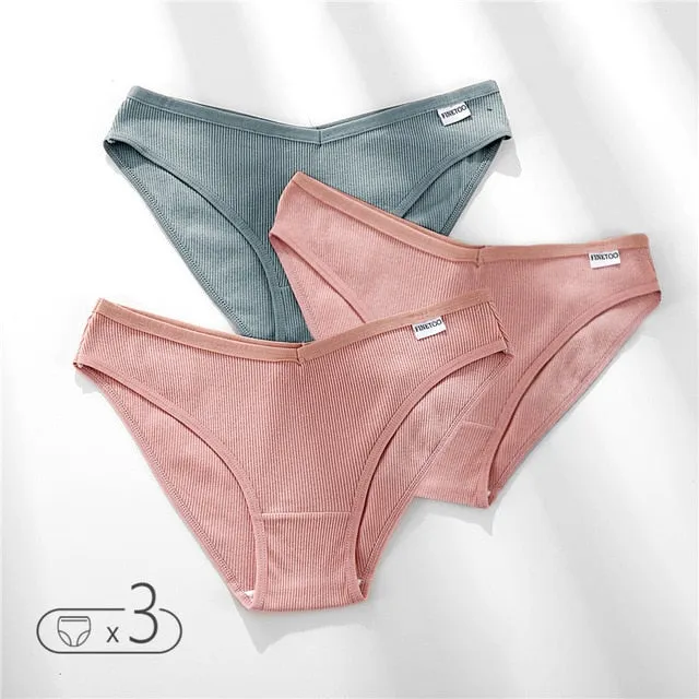 FINETOO Women's Panties Cotton Underwear M-4XL Sexy V Waist Briefs Girl Low-Rise Soft Panty Women Underpants Female Lingerie New