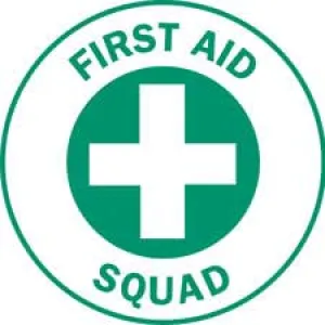 FIRST AID SQUAD Hard Hat Labels