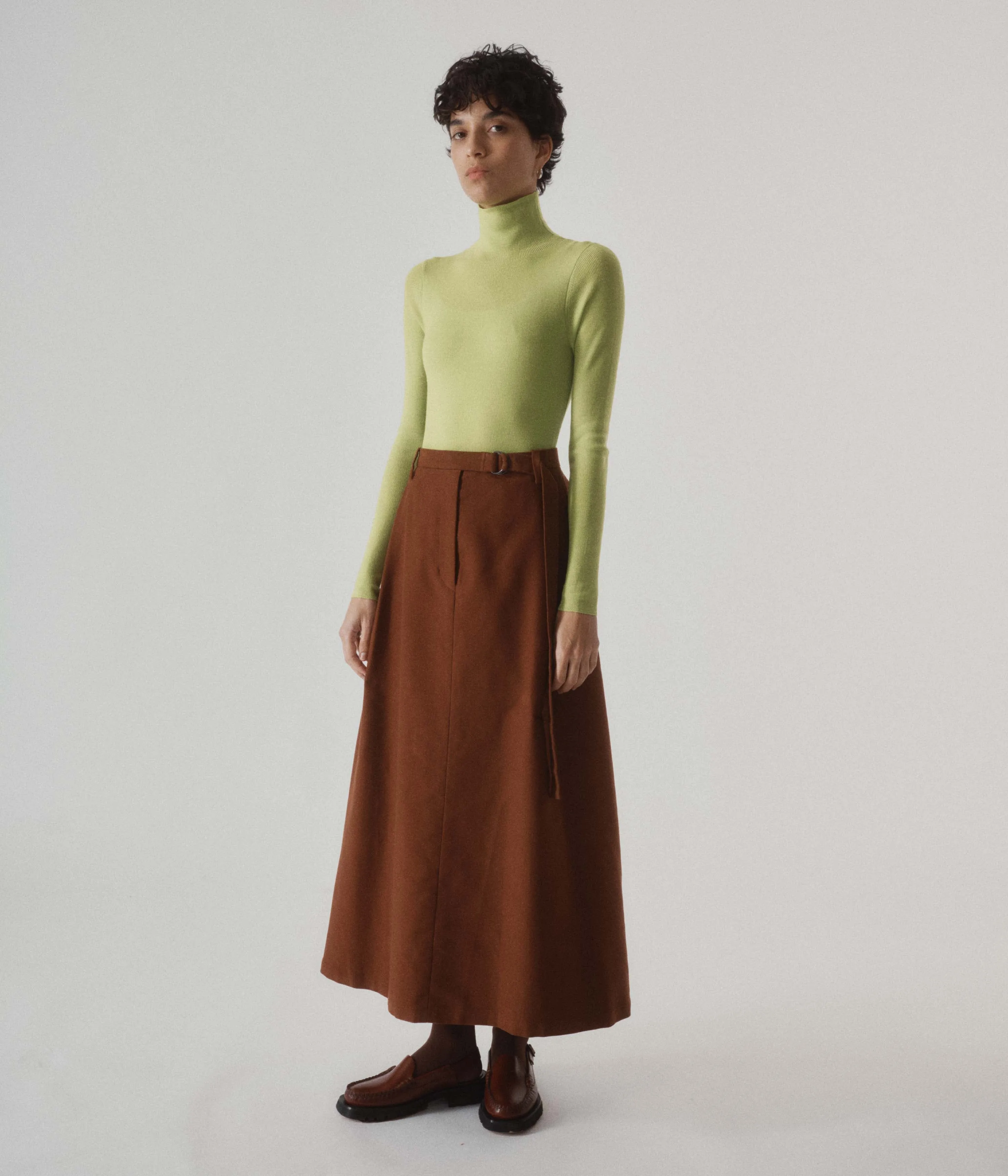 Flared Skirt in Cinnamon