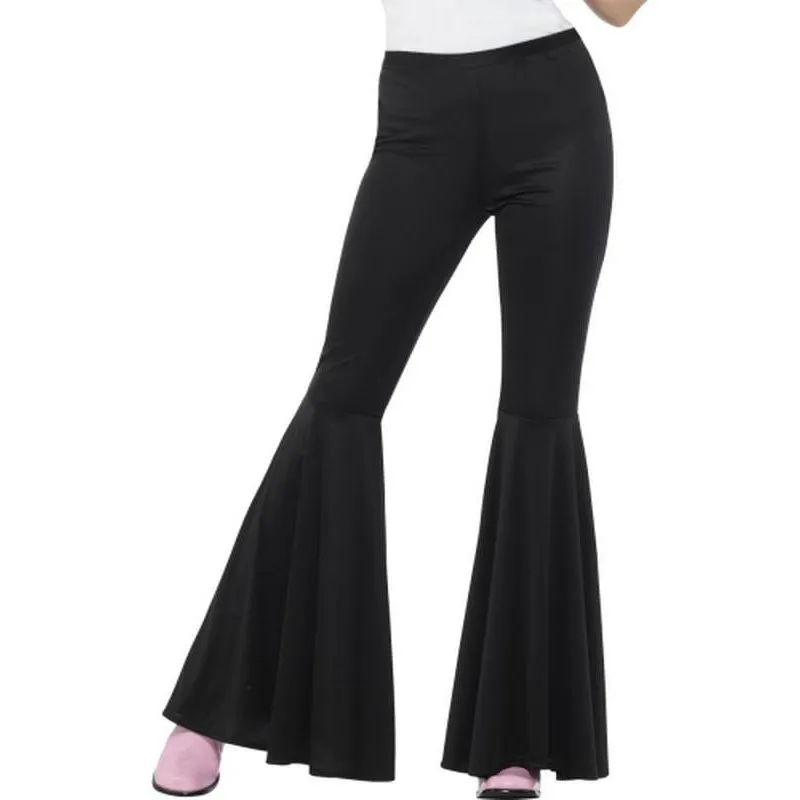 Flared Trousers, Ladies- Black