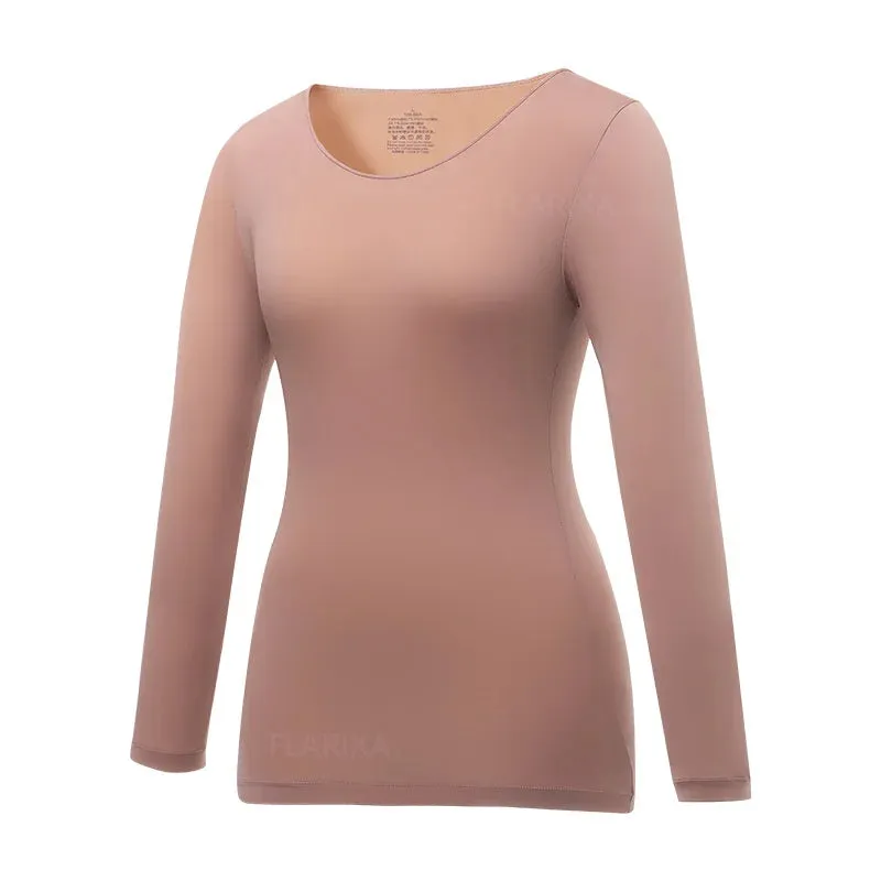 Flarixa Women's Winter Thermal Underwear Top - 37° Constant Temperature, Seamless, Comfortable