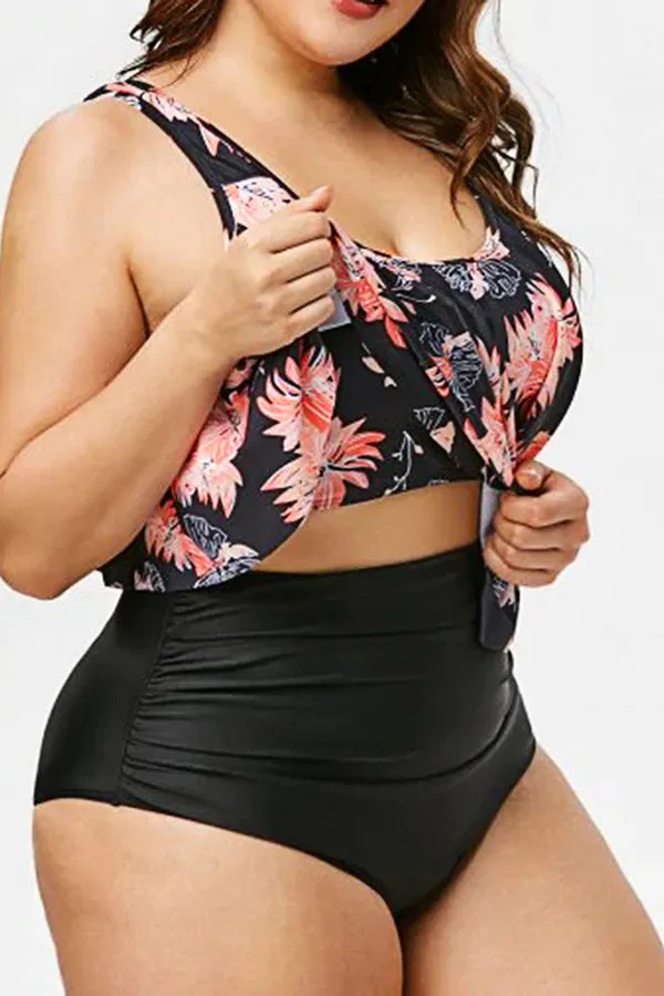 Floral Printed Tankinis Swimwear