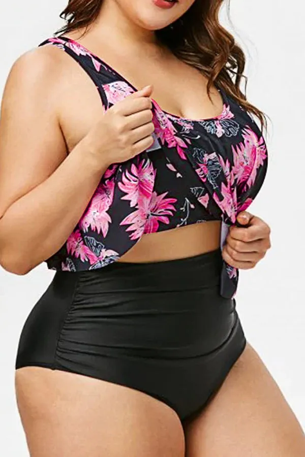Floral Printed Tankinis Swimwear